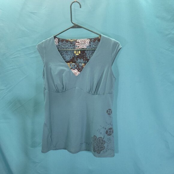 REI Womens Shirt Teal V-Neck Sleeveless Top Size S - Picture 1 of 11